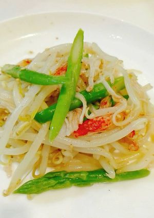 Foto resep Salad Asparagus dan Tauge citarasa kepiting