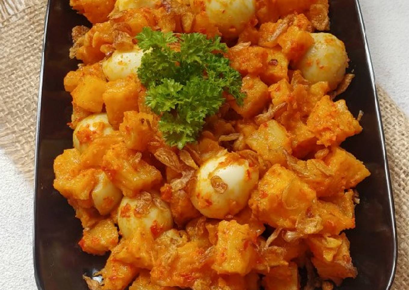 Sambel goreng kentang telur puyuh