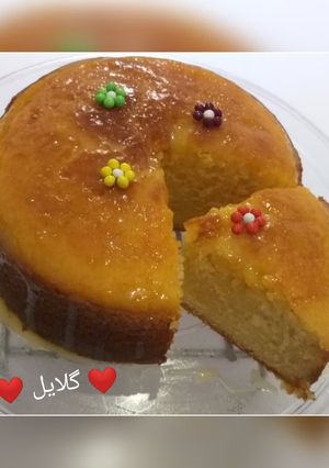 عکسی از دستور کیک خیس کاراملی 😋