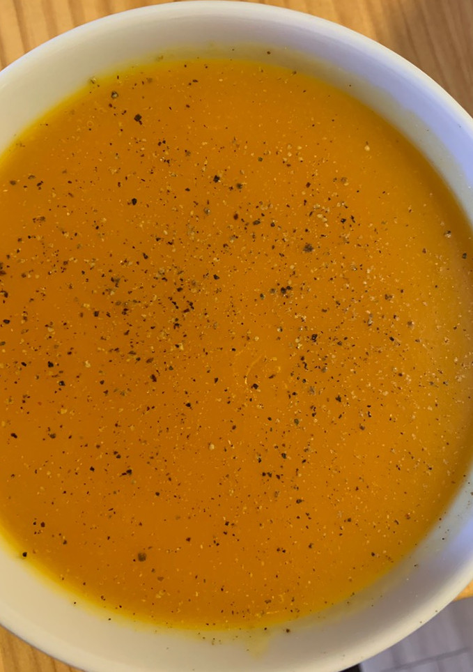 Una foto de Crema de zanahoria sin grasa