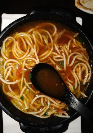 A picture of Vegetarian Thukpa.