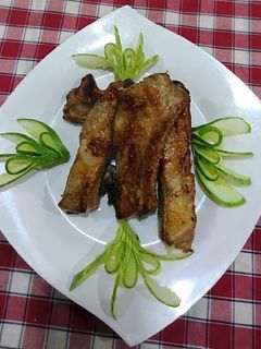 Hình của món Sườn cây nướng mật ong.