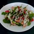My Left over chicken with Salad & Yogurt Mint Sauce