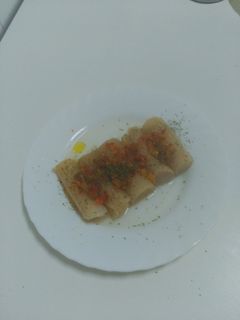 Una foto de Puerros con Vinagreta