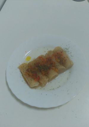 Una foto de Puerros con Vinagreta