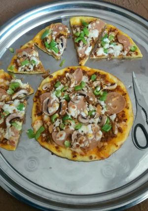 عکسی از دستور پیتزا خوشمزه😘