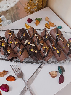 عکسی از دستور کرپ شکلاتی مغزدار