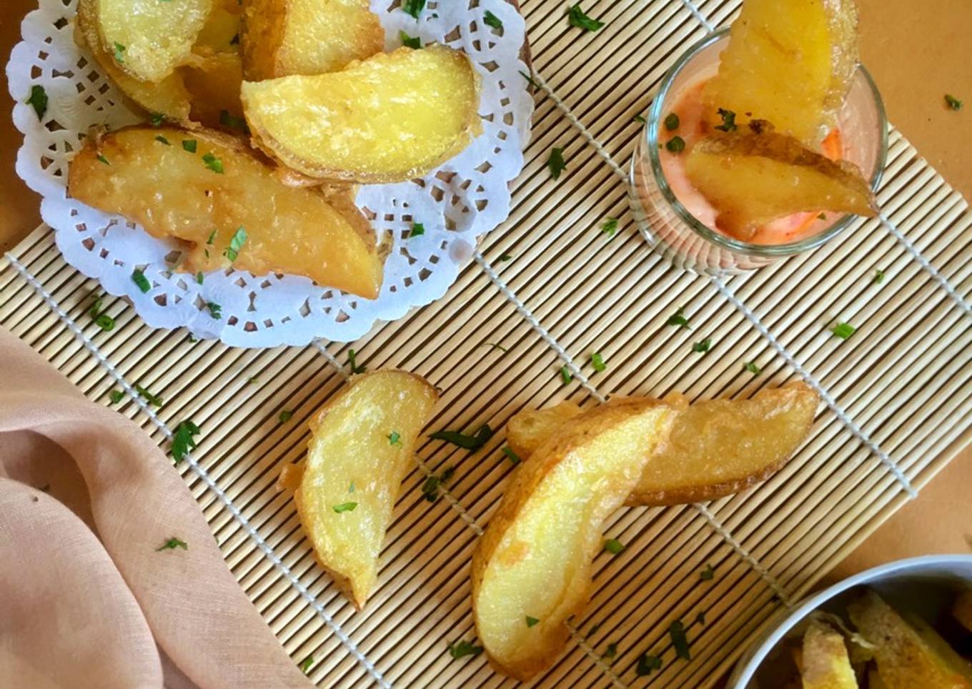 Fried Potato Wedges