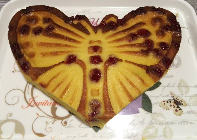 Tarta de queso fresco con cerezas