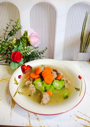 Foto resep Sup Bakso Wortel Gambas simpel