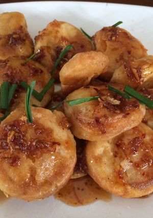 Foto resep Pan fried tofu with spicy korean sauce (Dububuchim-yangnyeomjang