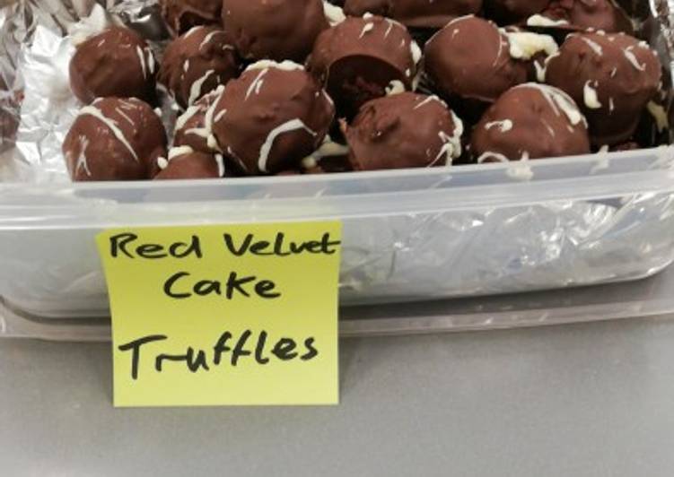 Steps to Prepare Quick Red velvet cake truffles