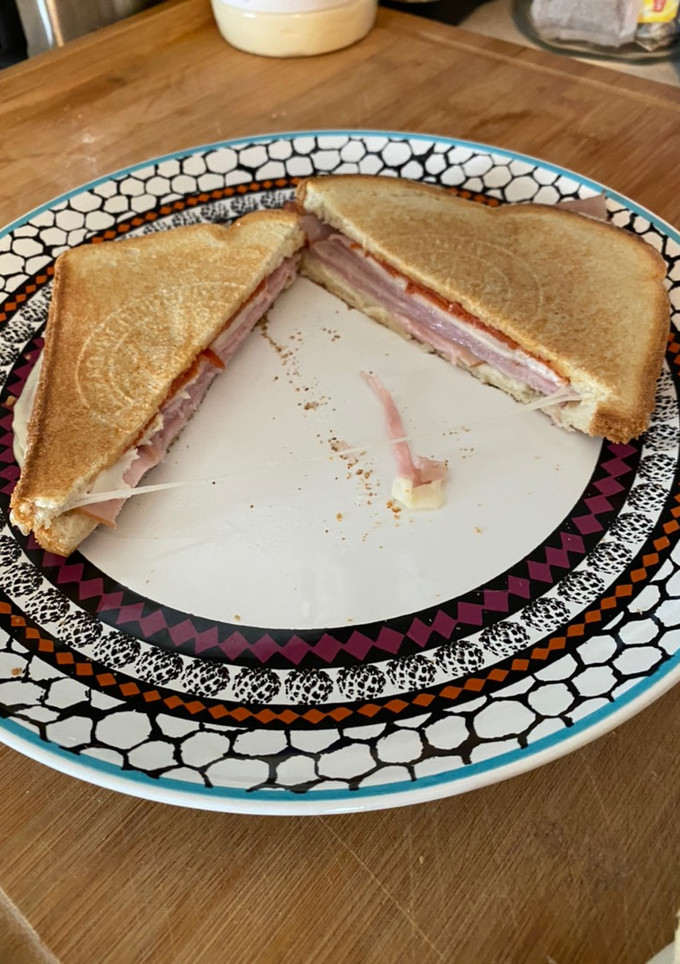 A picture of Proper School Lunch Pepperoni Ham and Cheese Sandwich.