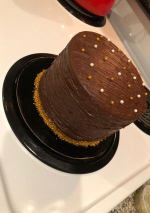 A picture of Soft Yellow Cake with Old Fashion Chocolate Frosting.