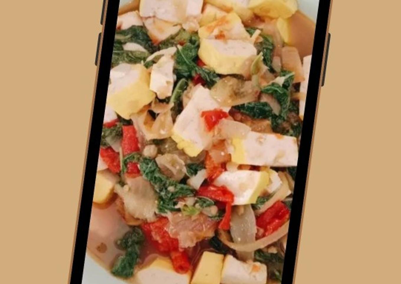 Tumis Sayur Bayam Tahu