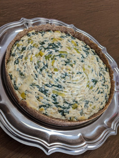 Foto de Quiche de espinafre com alho-poró vegana