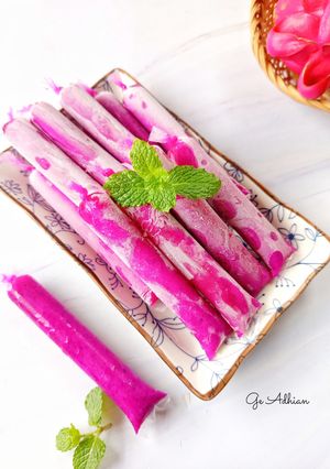 Foto resep Es Lilin Buah Naga