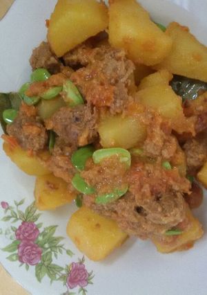 Foto resep Kentang Petai Saus Tomat Vegan