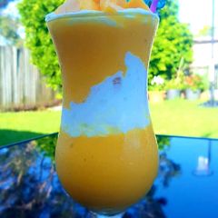 Manggo Juice with Cream Cheese A picture of Manggo Juice with Cream Cheese.