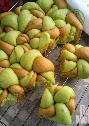 Foto resep Roti Kasur Kukus Moka Pandan