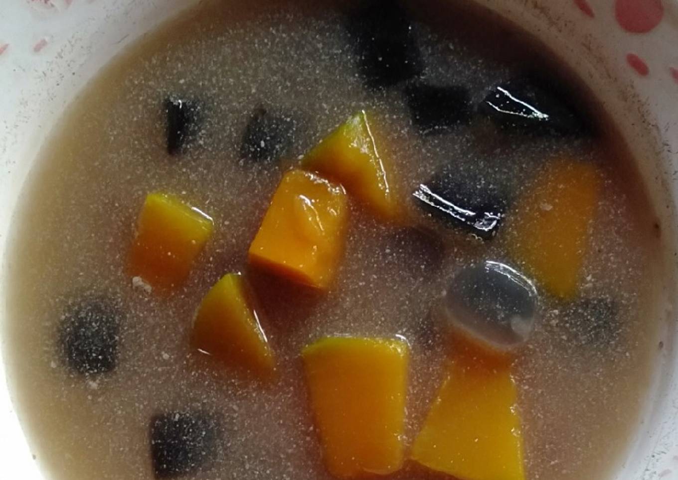 Kolak Labu Kuning,Kolang Kaling mix Cendol Hitam