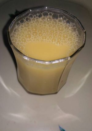 A picture of Musk melon seed juice.