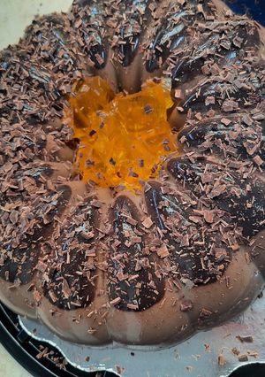 Una foto de Gelatina de chocolate
