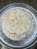 Torta con merengue de aquafaba