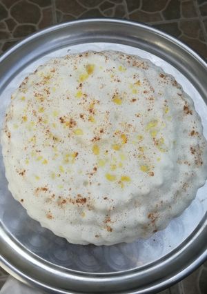 Una foto de Torta con merengue de aquafaba