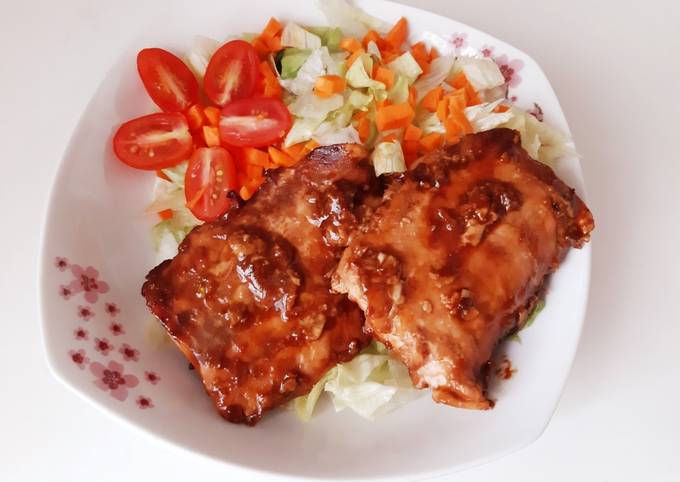 Cara Bikin Salmon garlic glazed (#363) Enak Dan Mudah