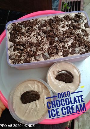 Foto resep Ice Cream Cokelat Oreo / ES Krim bahan whipy cream