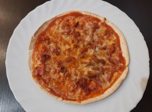 Una foto de Tortita de maíz con jamón dulce, sobrasada y mozzarella en Air fryer