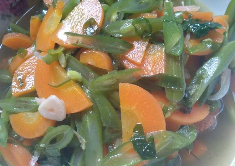 Cara Gampang Menyiapkan Sayur buncis wortel simple yang Bisa Manjain Lidah