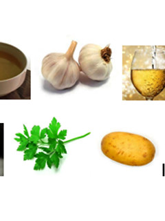 Una foto de Patatas con merluza