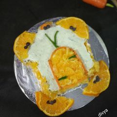 A picture of Orange carrot moist cake.