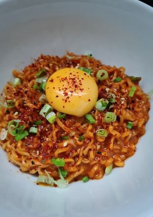 Una foto de Maruchan en salsa de gochujang