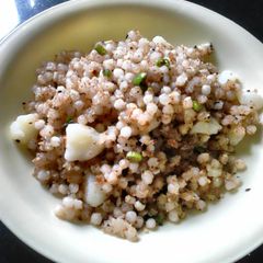 A picture of Sabudana(sago)khichdi.