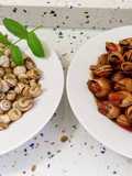 Cabrillas con tomate y caracoles picantitos