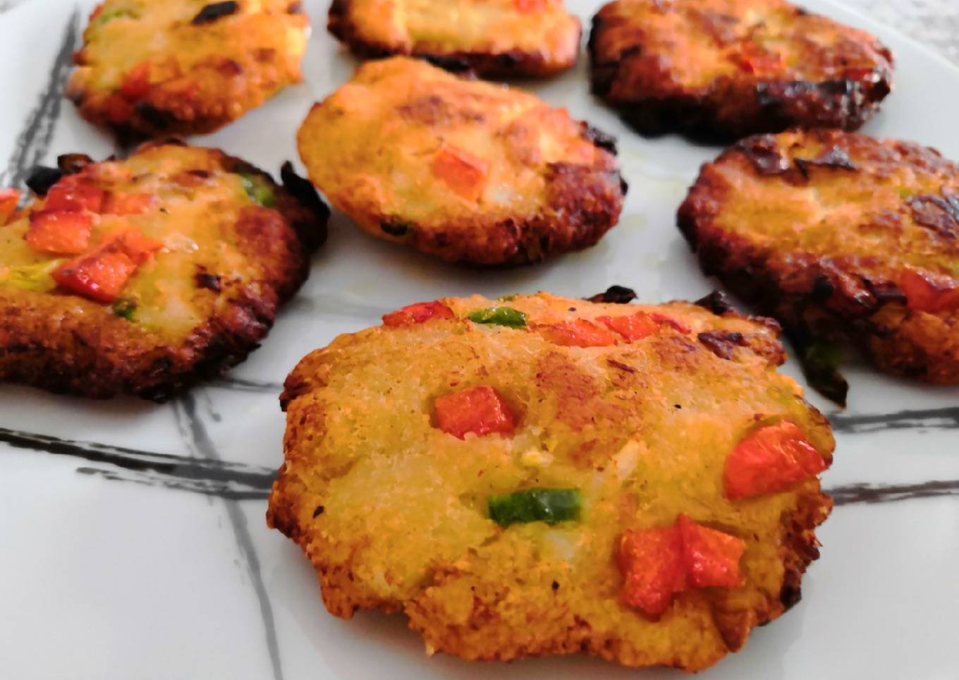 Hamburguesas de merluza y pimientos apto para BLW