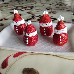 A picture of Strawberry santa.