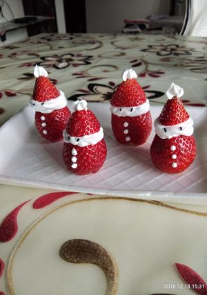 A picture of Strawberry santa.