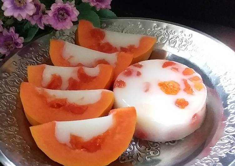 Puding susu pepaya