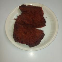 A picture of Red Velvet mug cake.