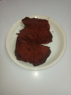 A picture of Red Velvet mug cake.