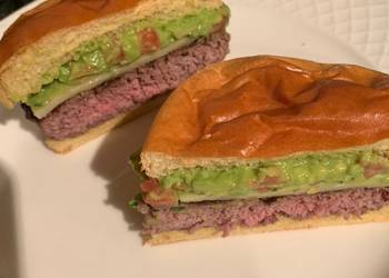Popular Cuisine Guacamole cheeseburger  Delicious Simple Popular Cuisine Guacamole cheeseburger  Delicious Simple