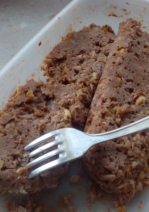 Una foto de Tortita o untable sabor brownie de Garbanzo y Cacao