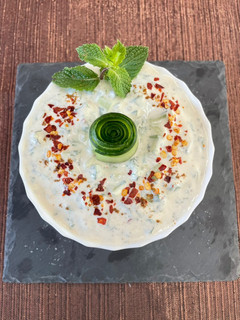 A picture of Cucumber Mint Raita.