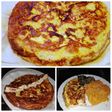 Omellette rápido picantito, con puré de zapallo