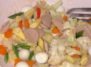 Gambar capcay daging kembang kol buncis