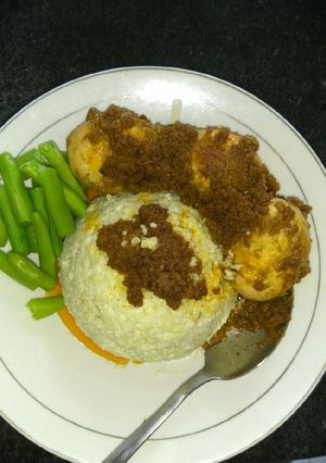 Foto resep Rendang Telur #keto & Nasi uduk kembang kol